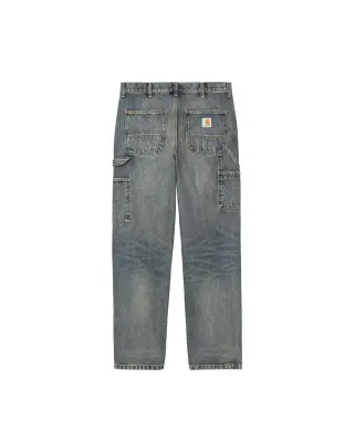 Single Knee Pant Blue Worn Used Wash — photo 2