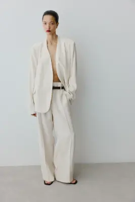 Blazer oversize - Crème — photo 3