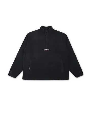 Polaire sour half zip micro fleece – black