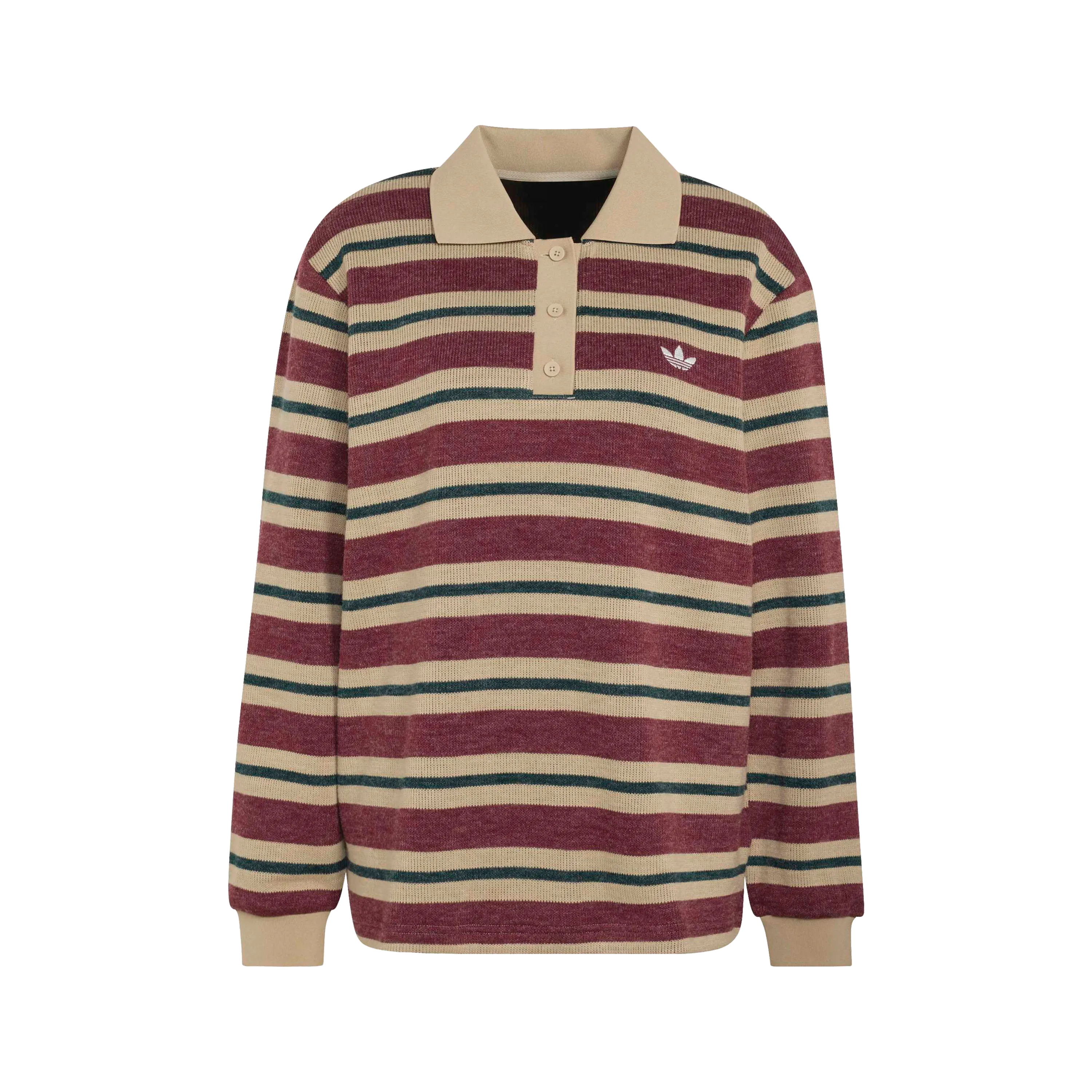 Adidas Striped Polo Shadow Red