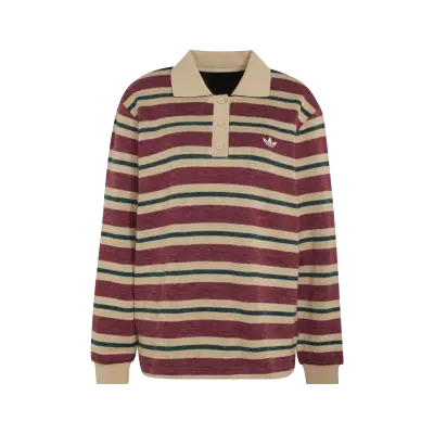 Adidas Striped Polo Shadow Red — photo 1