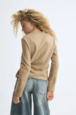 Gilet à boutons noués - Beige — photo 2