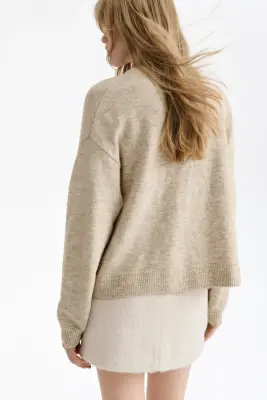 Gilet loose - Beige chiné — photo 2