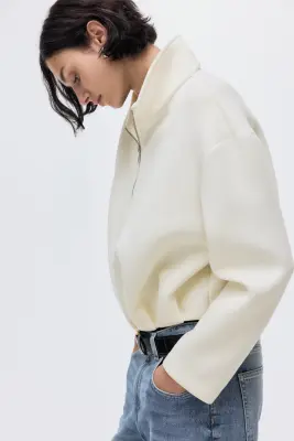 Veste en scuba - Crème — photo 2