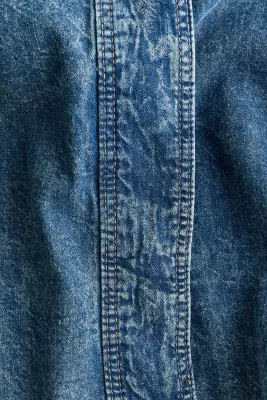 Blouse à volants ruchés - Bleu denim — photo 4
