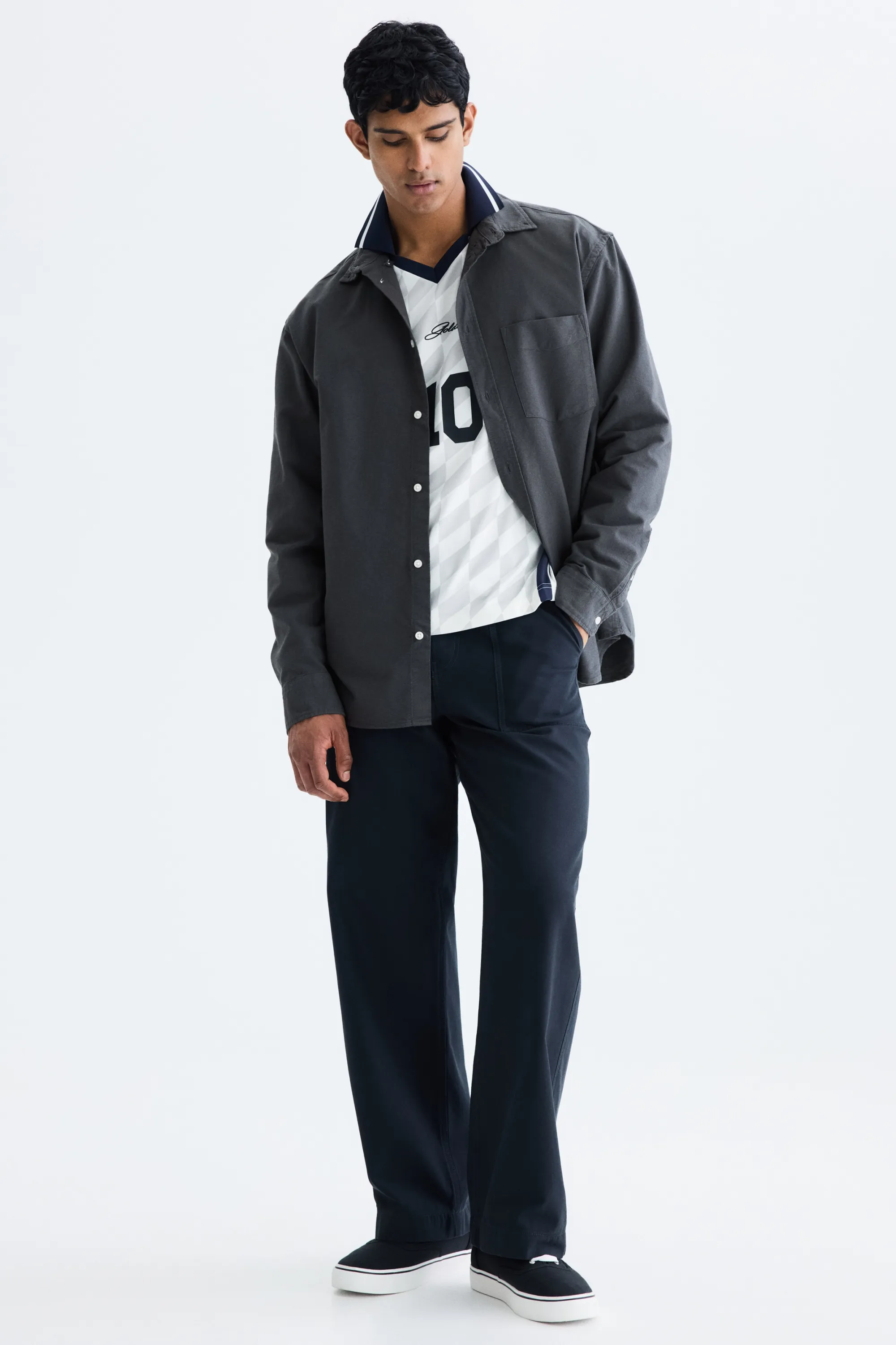 Chemise Oxford Regular Fit - Gris foncé