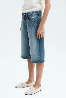 Short Bermuda en denim - Bleu denim clair — photo 2