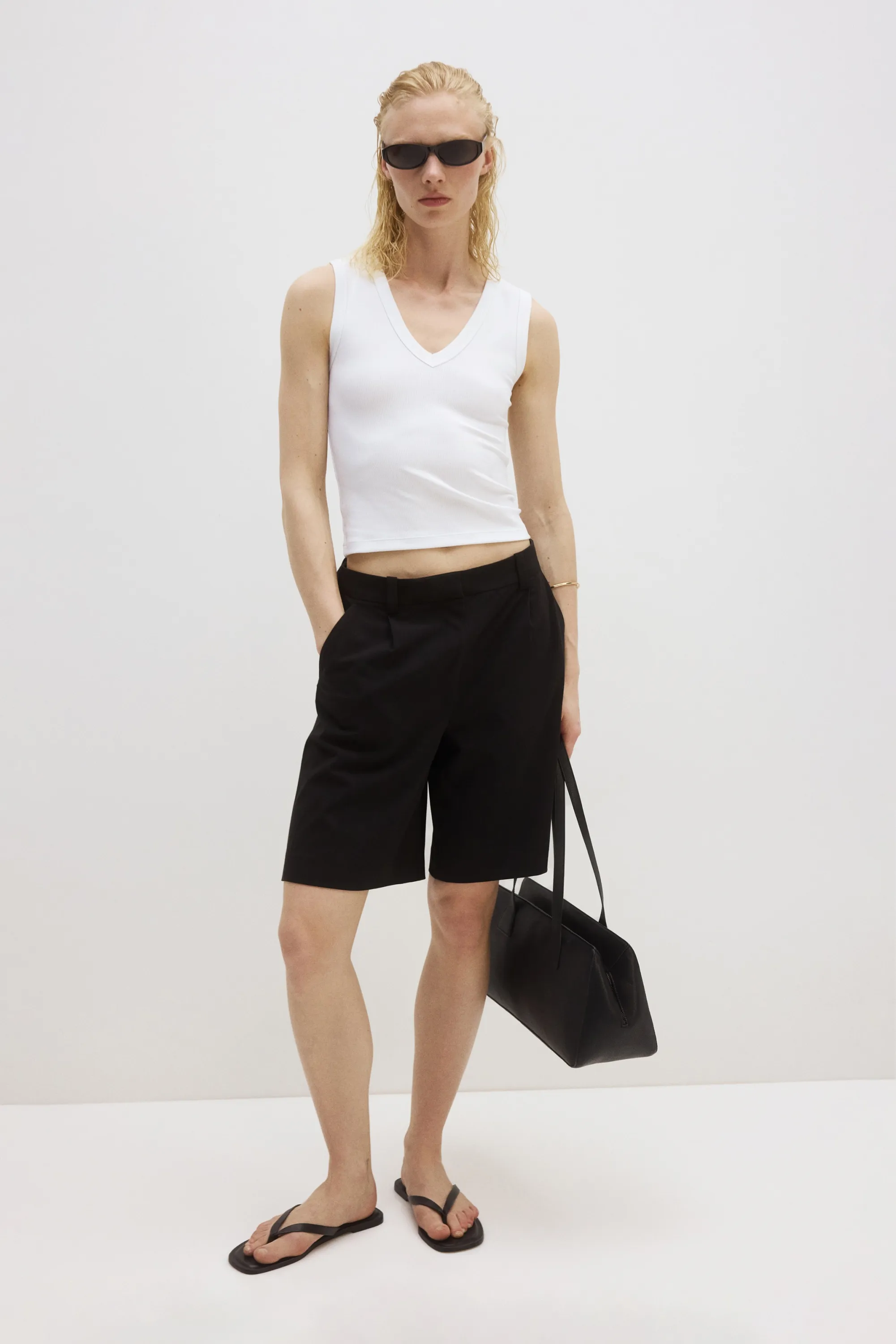 Débardeur côtelé Cooling Slim Fit - Blanc