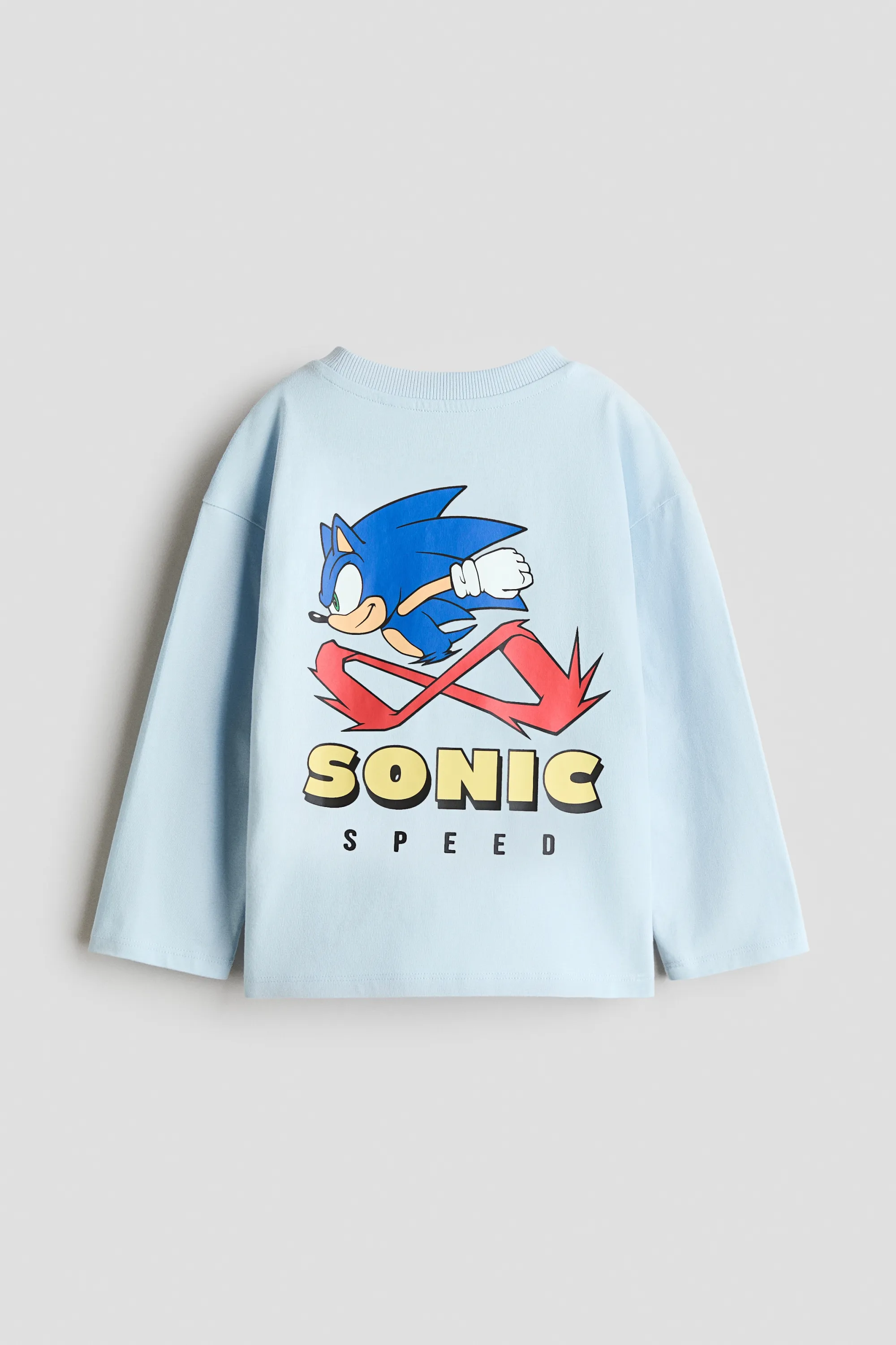 T-shirt imprimé à manches longues - Bleu clair/Sonic le Hérisson