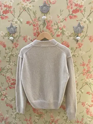 Nouveau ! POMANDÈRE Gilet laine Cachemire 8495 Ivory — photo 2