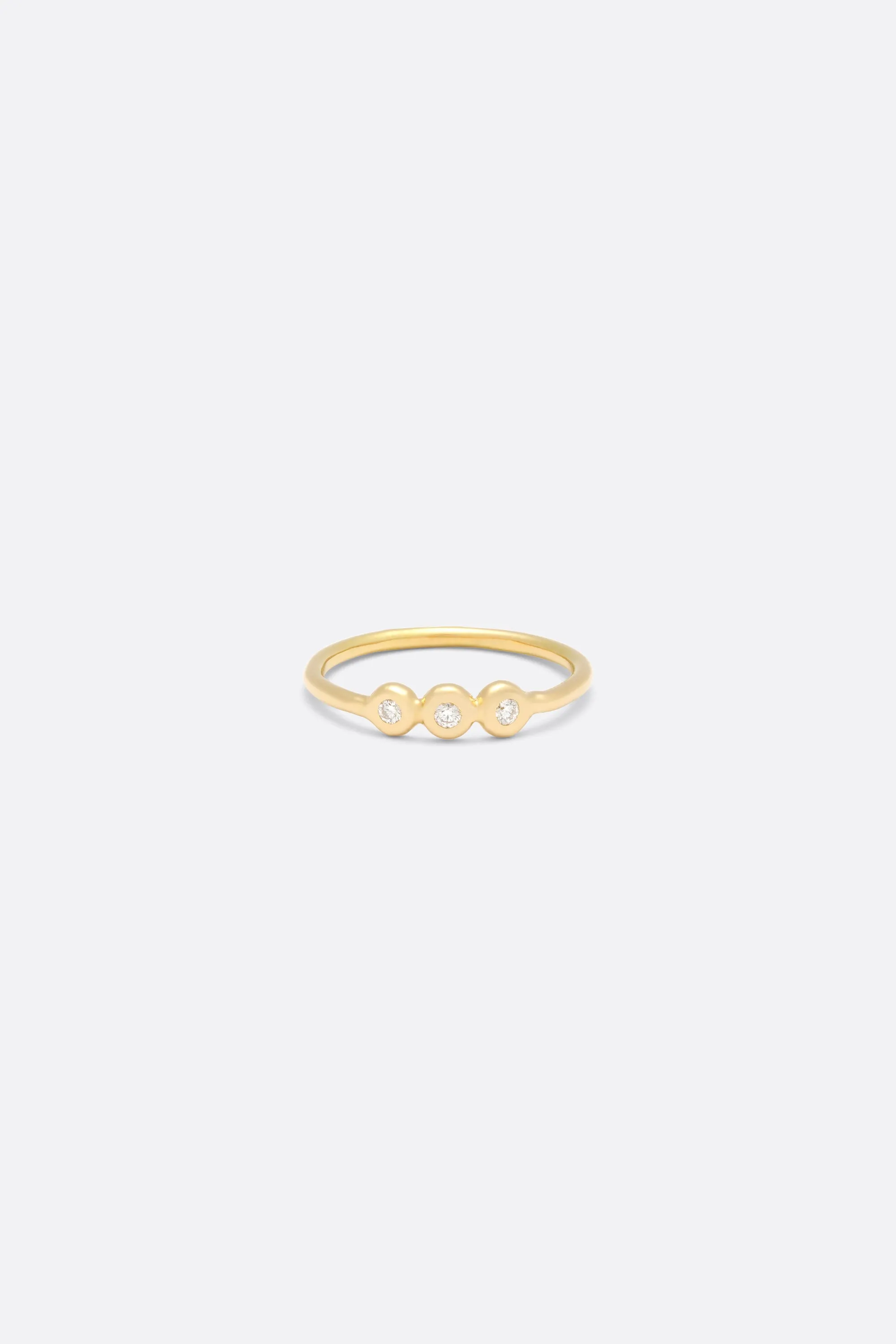 BAGUE PRINCESSE TROIS DIAMANTS - Or jaune 18 carats
