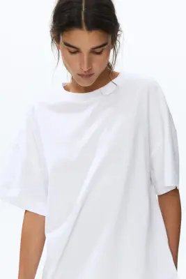 T-shirt oversize - Blanc — photo 2