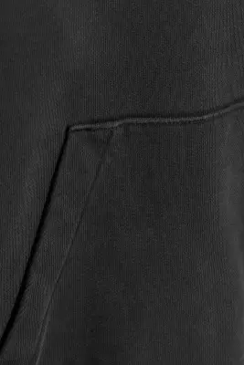 Sweat à capuche ample en coton lourd - Noir — photo 4