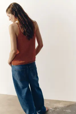 Top à bretelles fines - Rouge brique — photo 1