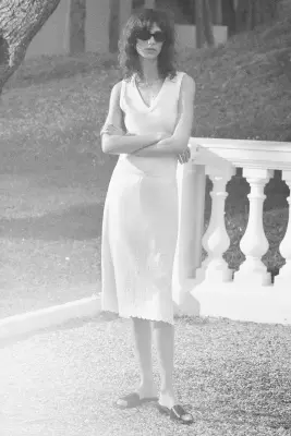 JUPE EN COTON ET LIN À BRODERIE ANGLAISE - BLANC — photo 5