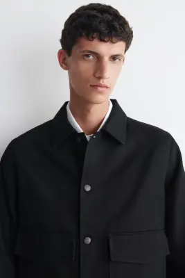 VESTE EN DENIM SELVEDGE BRUT - NOIR — photo 4