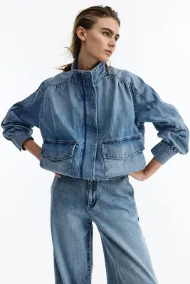 Veste oversize en denim - Bleu denim — photo 2