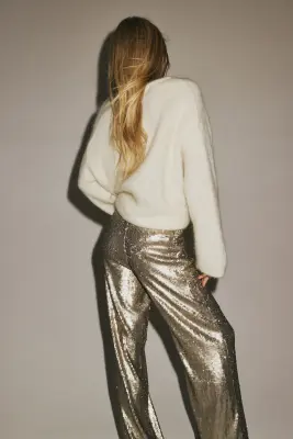Pantalon à sequins - Taupe clair — photo 3