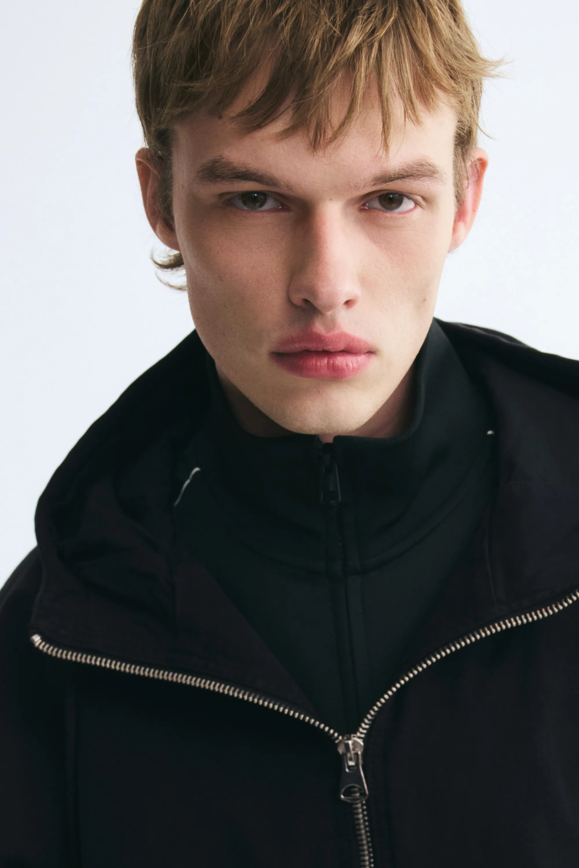 Veste workwear à capuche en coton - Noir