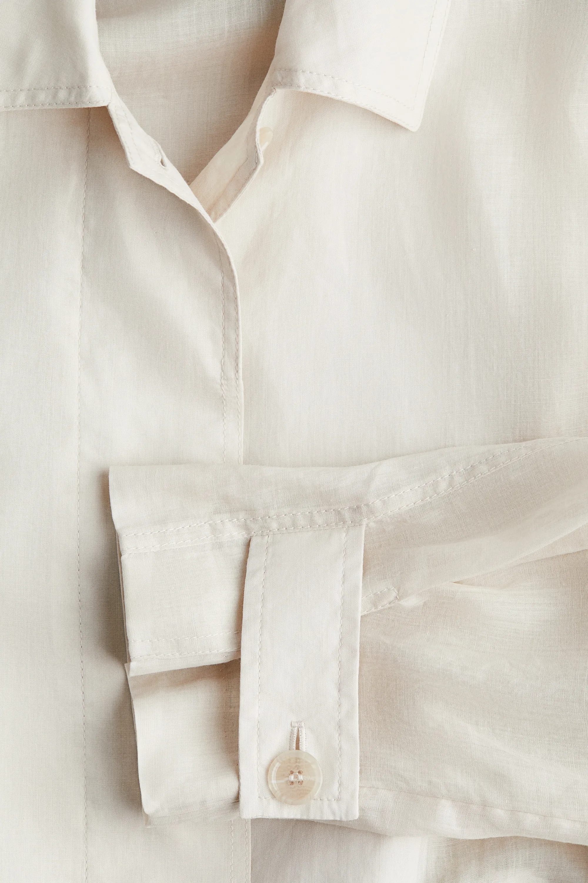 Trench-coat en ramie - Beige clair
