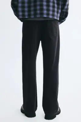Pantalon Relaxed Fit en coton - Noir denim — photo 2