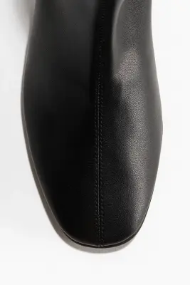 Bottines chaussettes à talon - Noir — photo 2