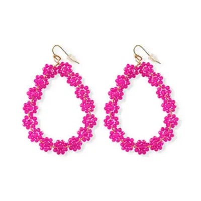 Boucles d'oreilles Fleurs Fuchsia — photo 2