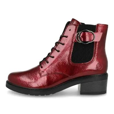 Bottines Remonte D1A72-33 Rouges - Lacets Grande Pointure Femme — photo 2