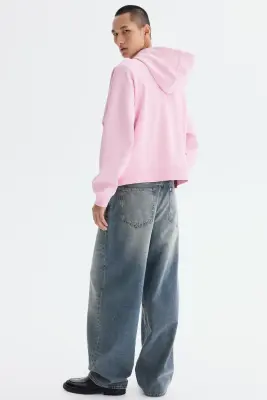 Veste à capuche zippée Oversized Fit - Rose/Just Love — photo 2