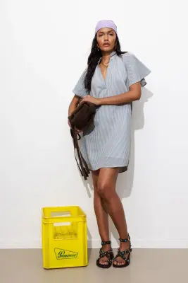 Robe courte rayée Femme — photo 3