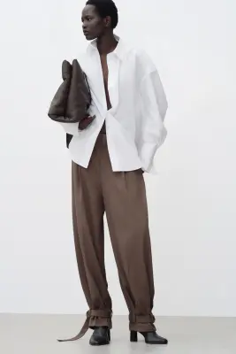 Pantalon avec pattes resserrables - Taupe foncé — photo 1