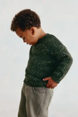 Pull en laine mélangée - Vert — photo 2