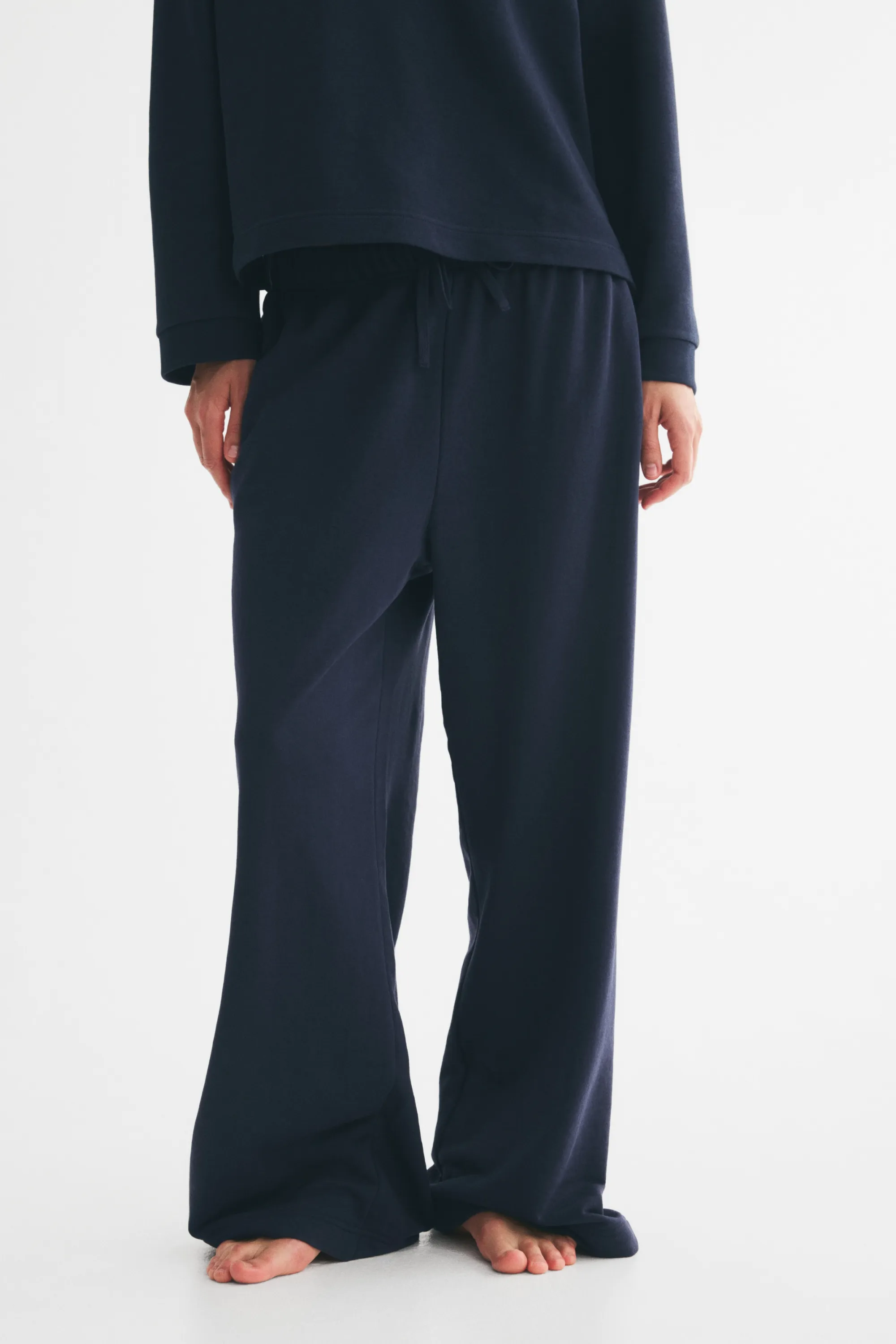 Pantalon jogger à jambes droites - Bleu marine