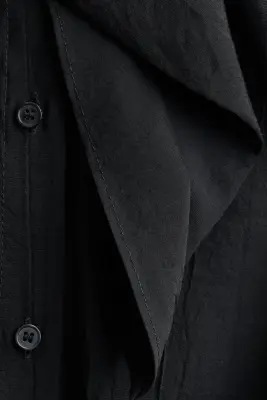 Chemise avec foulard - Noir — photo 2