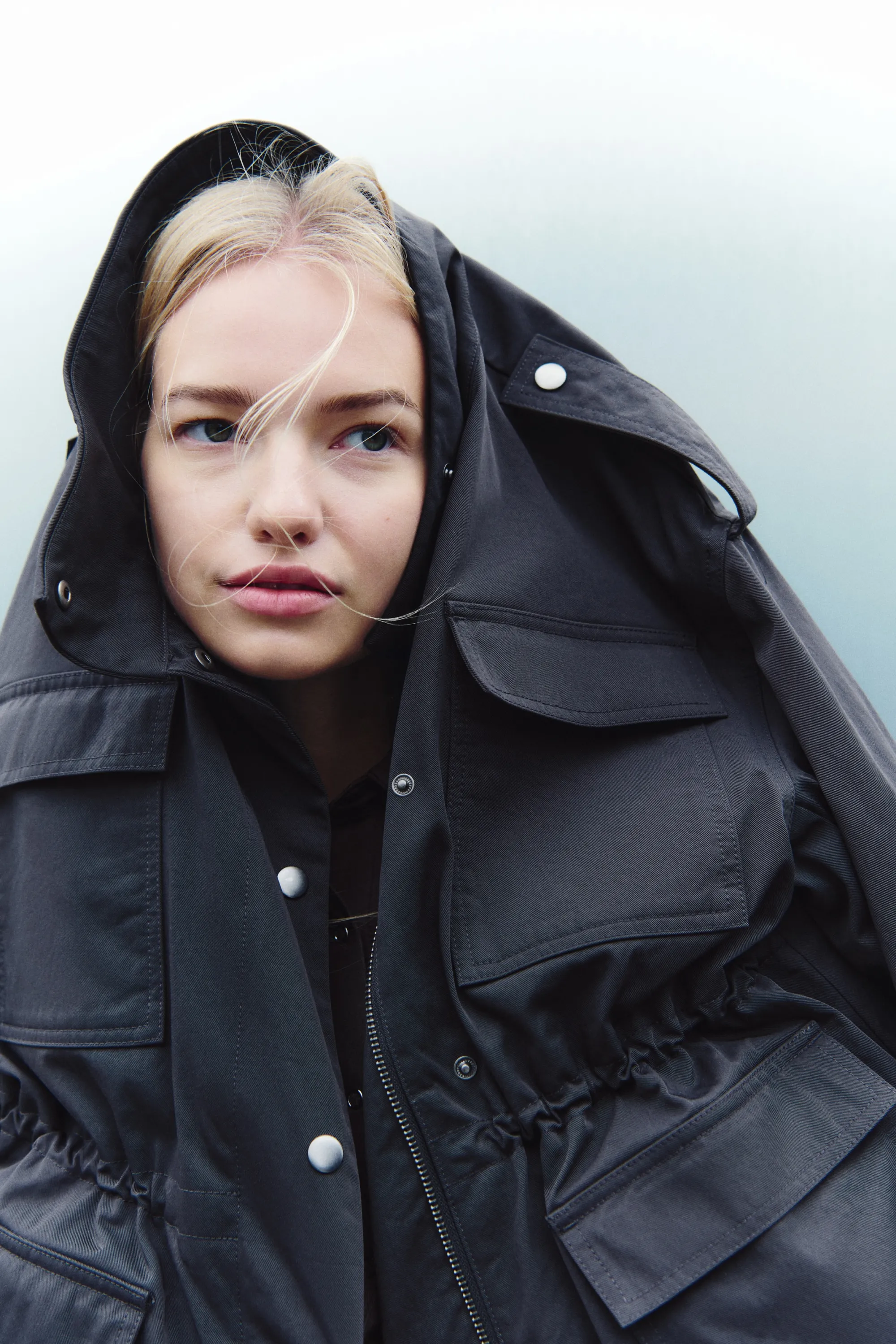 Veste cargo en twill - Gris foncé