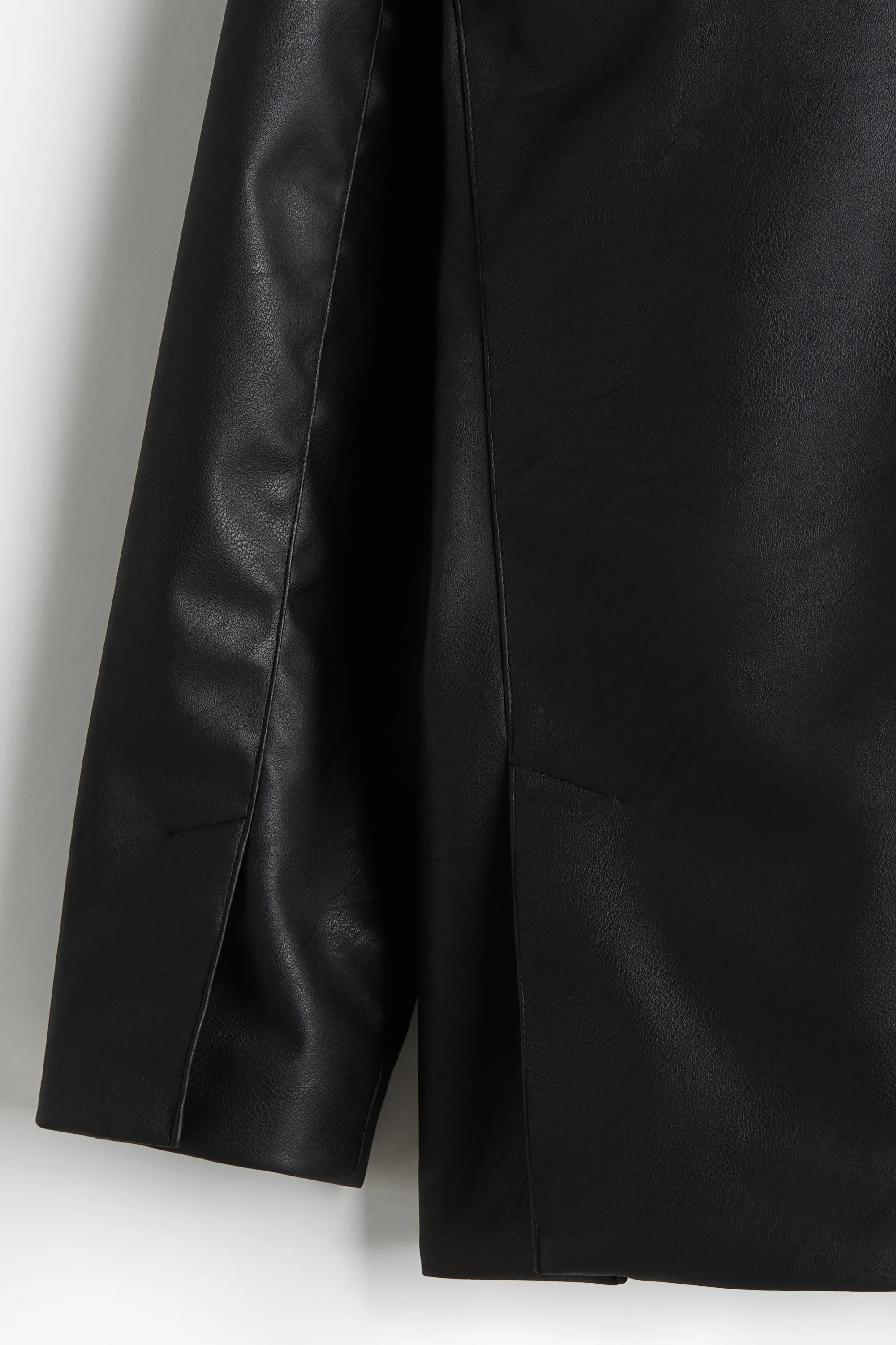 Veste-chemise Regular Fit en tissu enduit - Noir