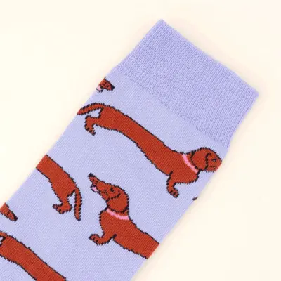 Chaussettes teckel parme — photo 2