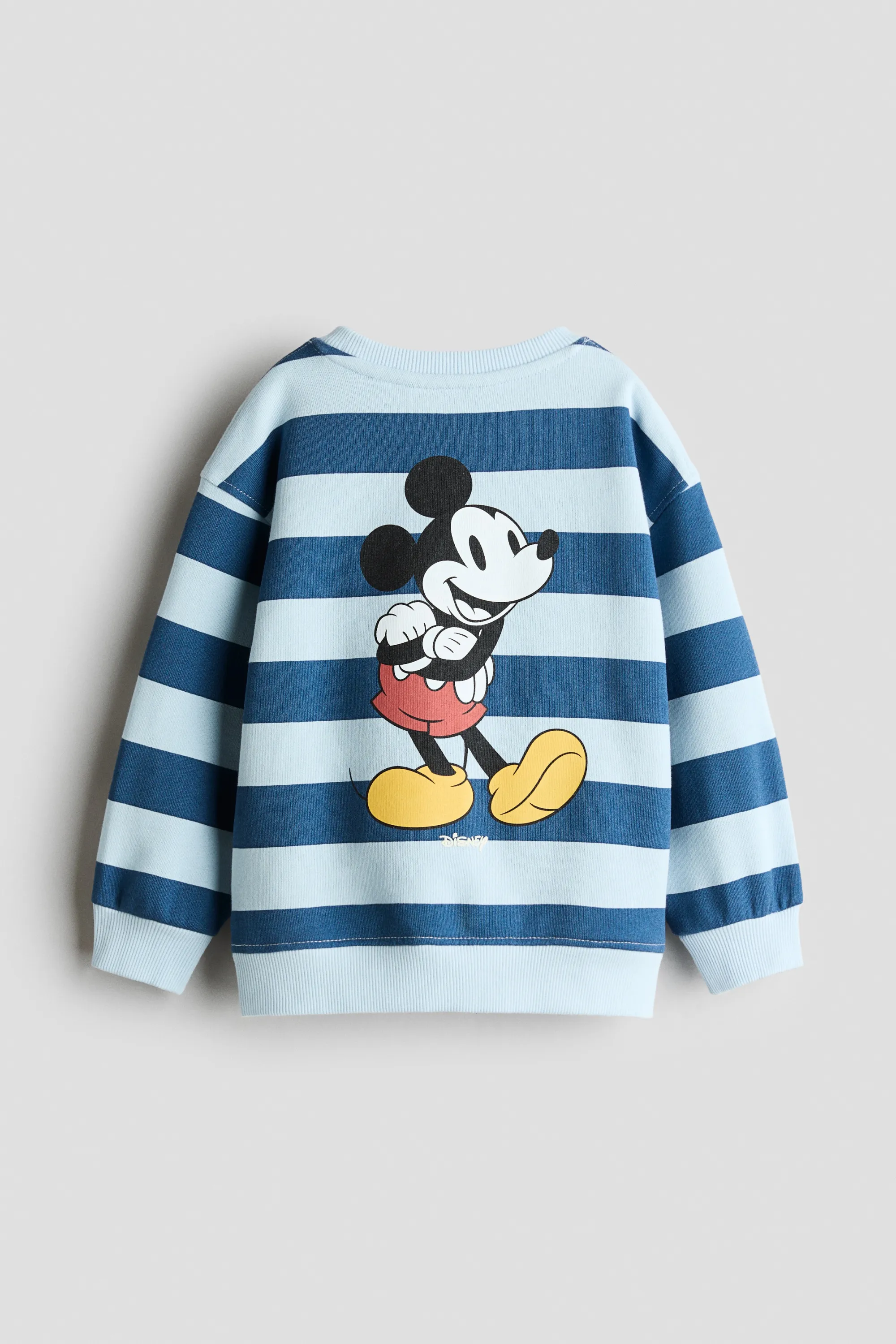 Sweat imprimé à l'intérieur brossé - Bleu clair/Mickey