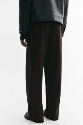Pantalon chic Loose Fit - Marron foncé — photo 3