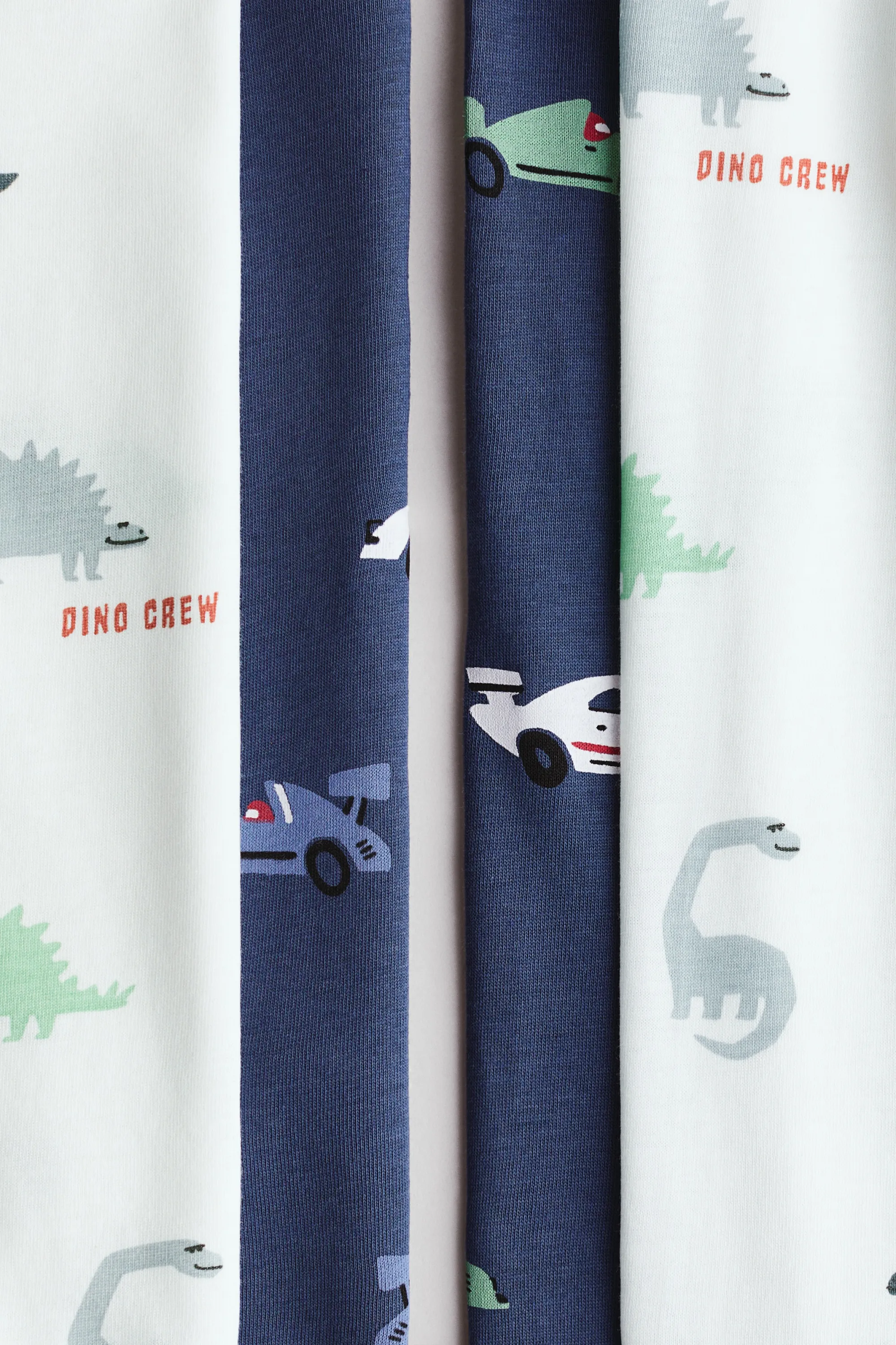 Lot de 2 pyjamas imprimés en coton - Bleu ancien/motif