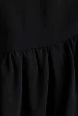Robe asymétrique à effet drapé - Noir — photo 4