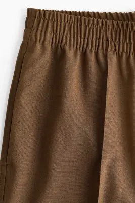 Pantalon avec plis - Vert kaki foncé — photo 4
