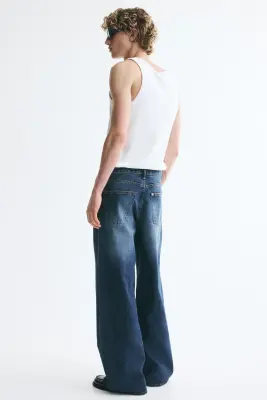 Wide Jeans - Bleu denim foncé — photo 2