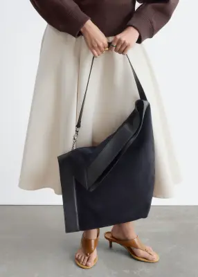 Sac cabas oversize - Bleu foncé — photo 1