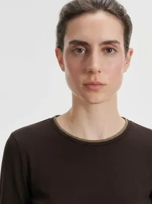 T-shirt en coton organique, cachemire et coton supima — photo 3