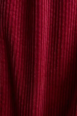 Pantalon en velours de coton côtelé - Rouge — photo 2