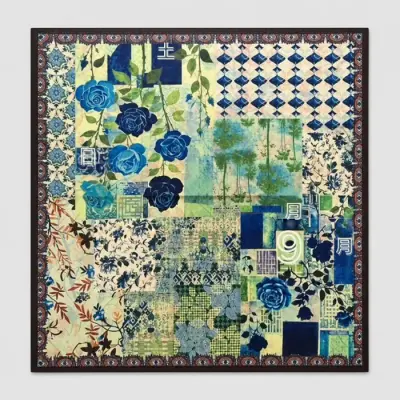 Carré Roses Bleues — photo 1