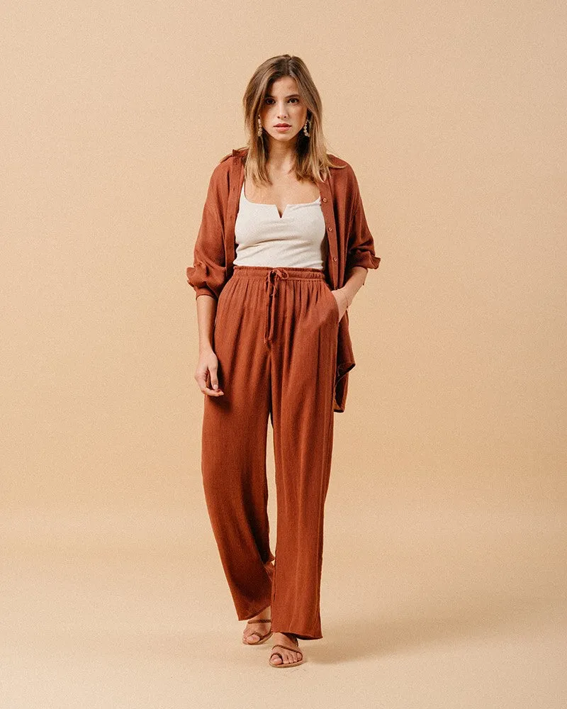 Pantalon Matisse chocolat – Grace & Mila