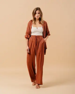 Pantalon Matisse chocolat – Grace & Mila — photo 1