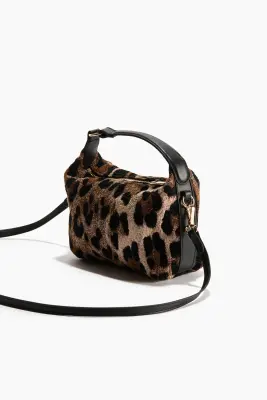 Sac crossbody - Beige foncé/imprimé léopard — photo 2